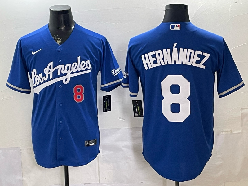 Men Los Angeles Dodgers #8 Hernandez blue Game 2026 Nike MLB Jersey 04010003